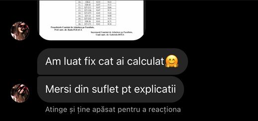 Mesaj de la un elev care a intrat la Medicină