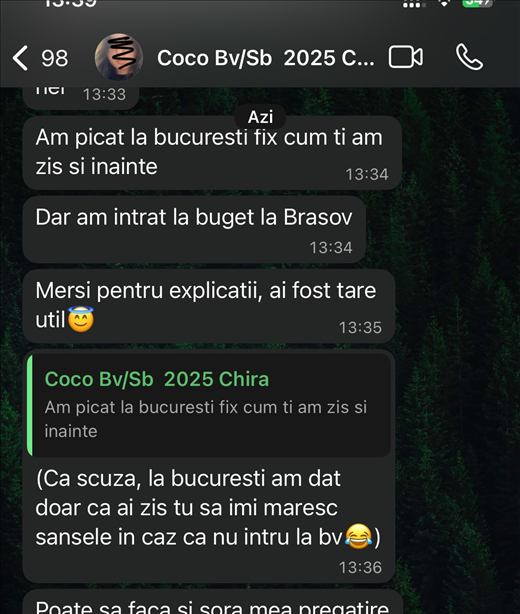Mesaj de la un elev care a intrat la Medicină