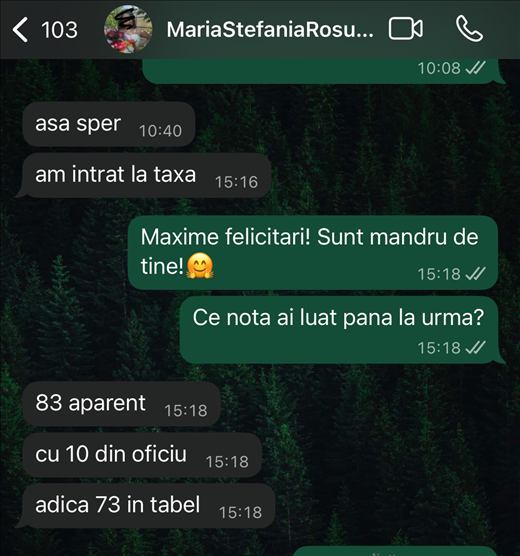 Mesaj de la un elev care a intrat la Medicină