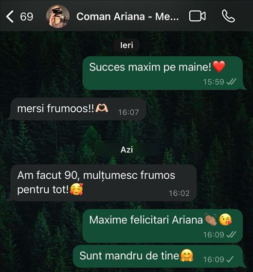 Mesaj de la un elev care a intrat la Medicină