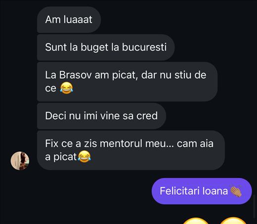Mesaj de la un elev care a intrat la Medicină