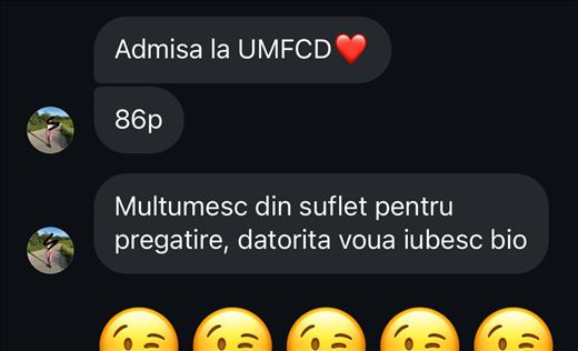 Mesaj de la un elev care a intrat la Medicină
